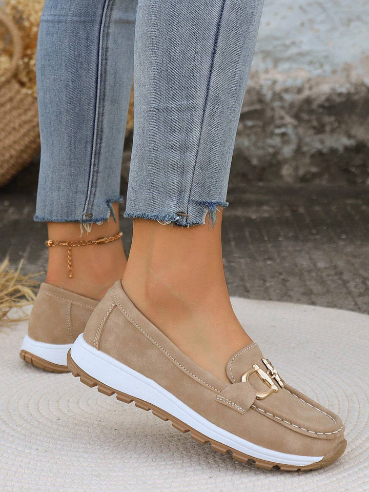 Stylish women's slip-on loafers with orthopedic support. Perfect for casual comfort & foot health.