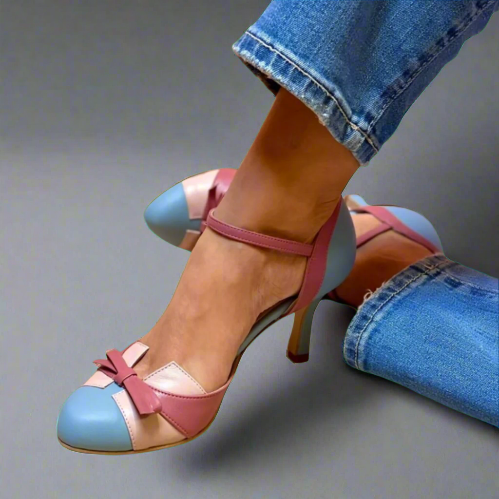 Women's stylish comfort block heels with arch support & padded insoles for elegant, all-day wear. Slip-resistant.