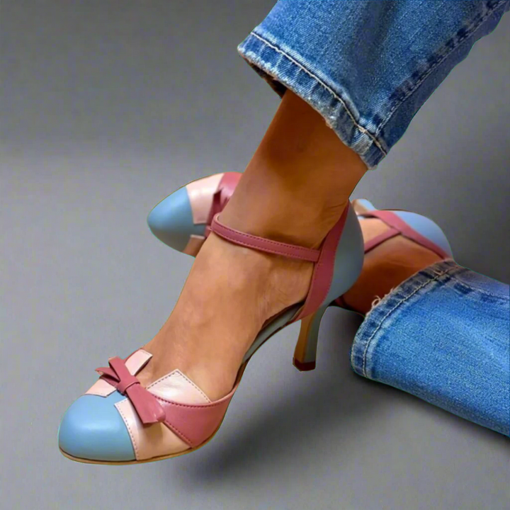 Women's stylish comfort block heels with arch support & padded insoles for elegant, all-day wear. Slip-resistant.