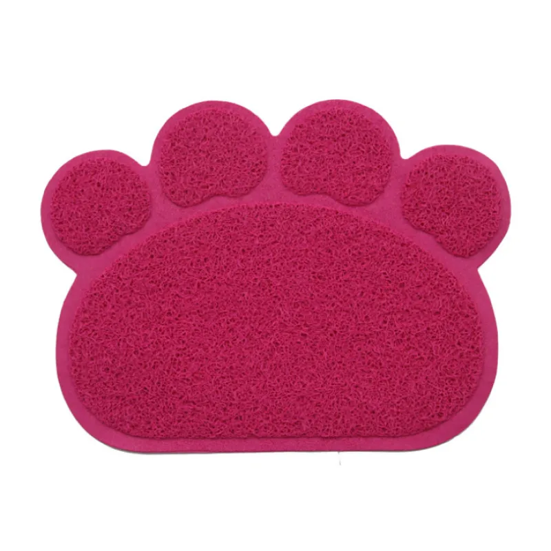 Essential cat accessory: a paw-shaped litter catcher mat for clean floors. Prevents mess, making cleanup easy.