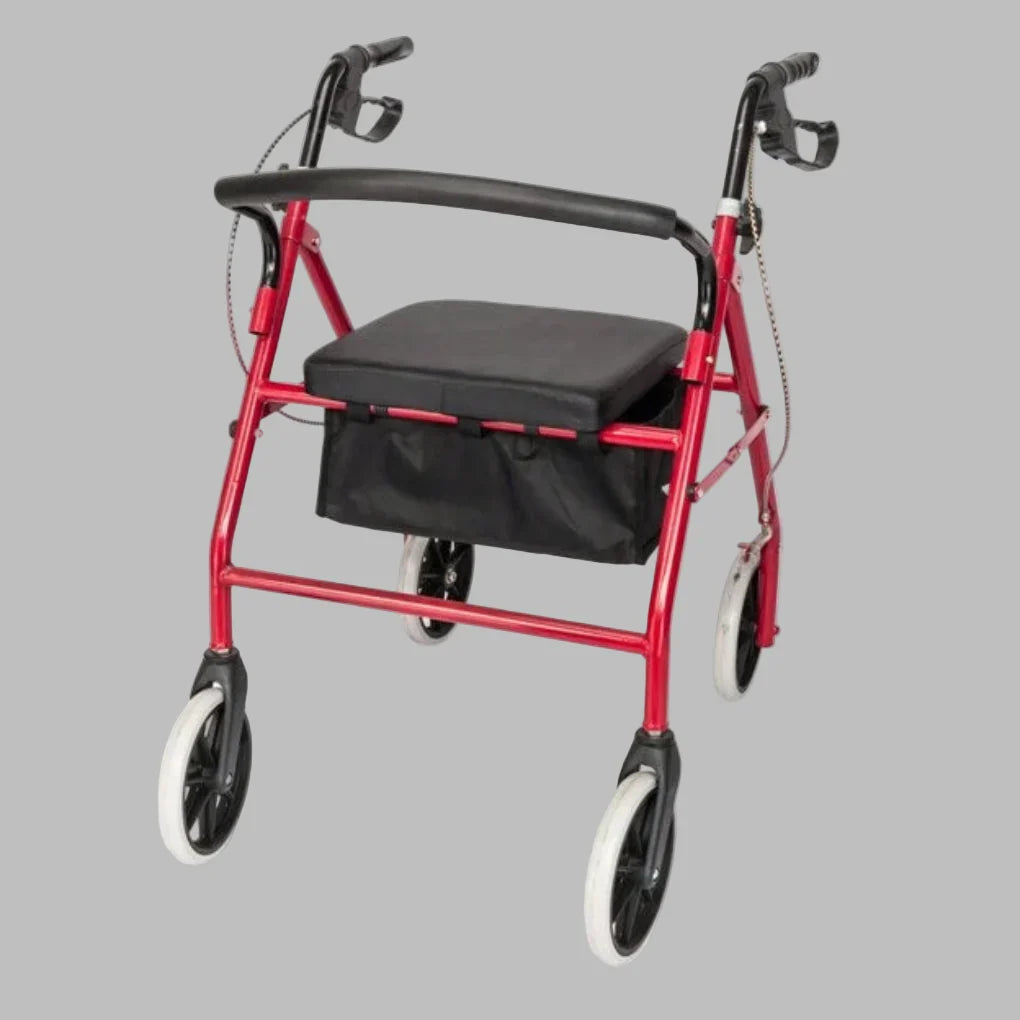 Adults' mobility walker with wheels, enhanced stability & support for elderly & disabled. Lightweight, adjustable rolling walker.