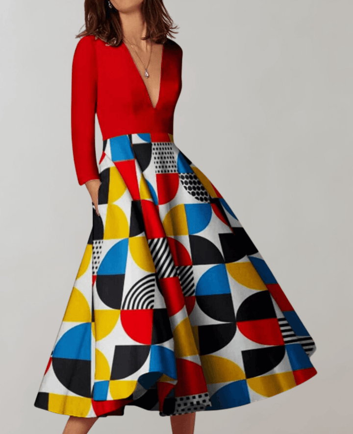 Red print, Multicolored