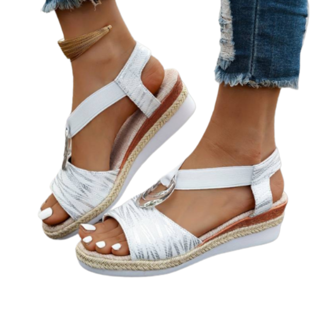 Chic women's platform wedge sandals, offering fashion & everyday comfort for summer outfits.