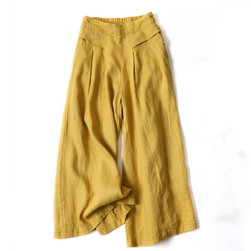 Women's high-rise wide-leg trousers, elegant and comfortable for a chic look.