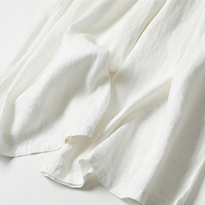 Stylish high-rise wide-leg pants for women, achieving an elegant drape and look.