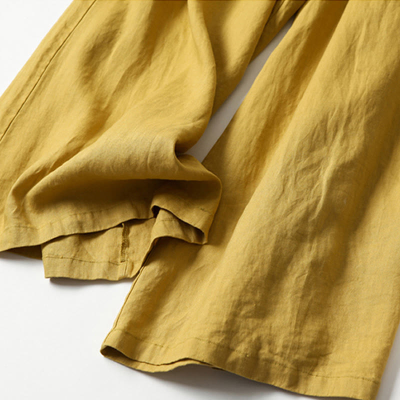 Comfortable high-rise wide-leg pants, versatile for daily wear & fashion.