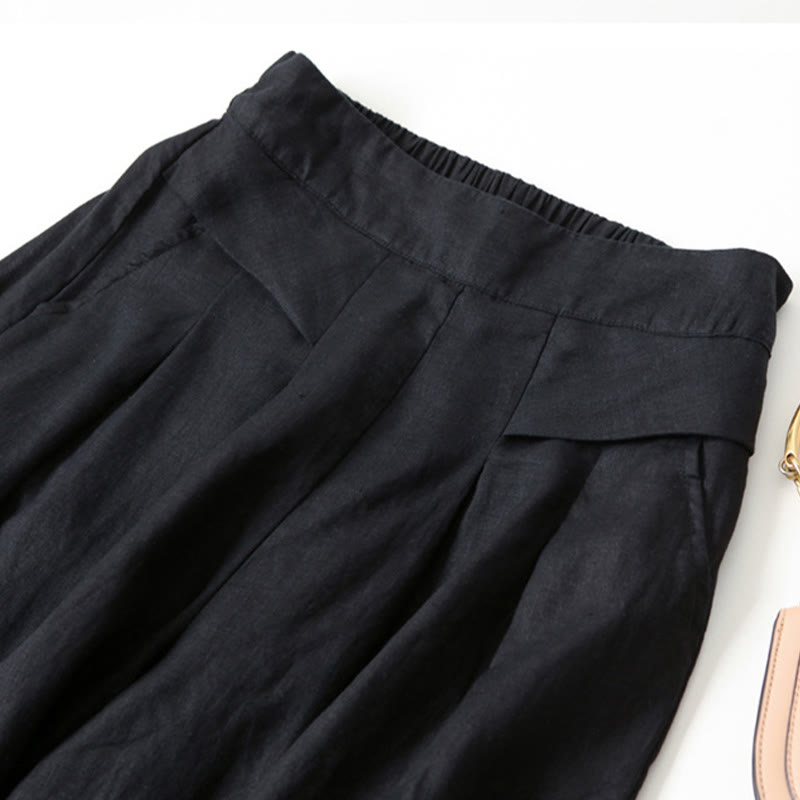 High-rise wide-leg bottoms, offering ultimate comfort and an elegant silhouette.