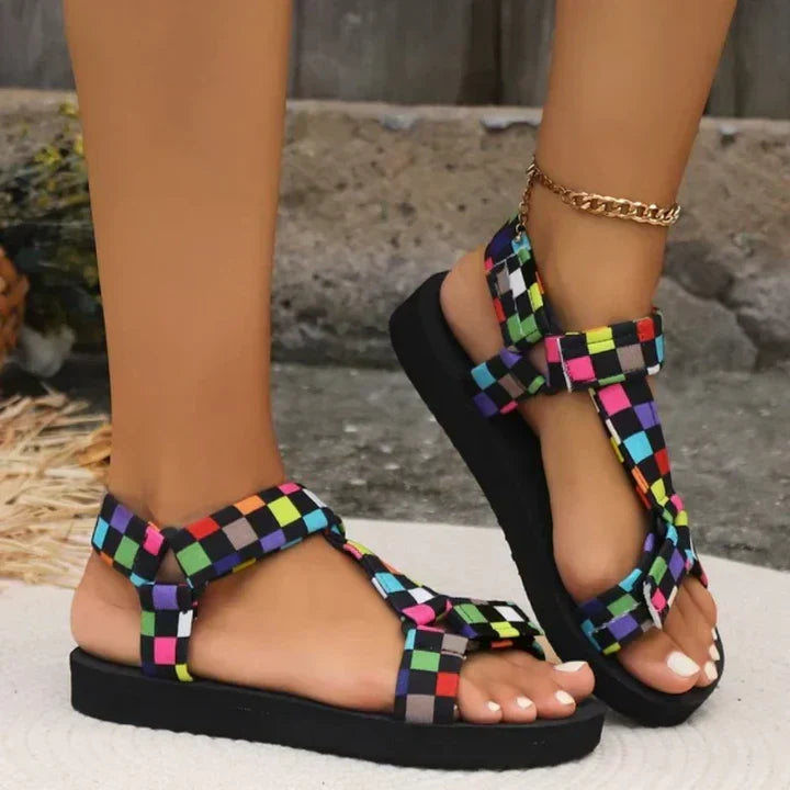 Stylish and comfortable women's sandals, elegant design with orthopedic arch support for daily wear.