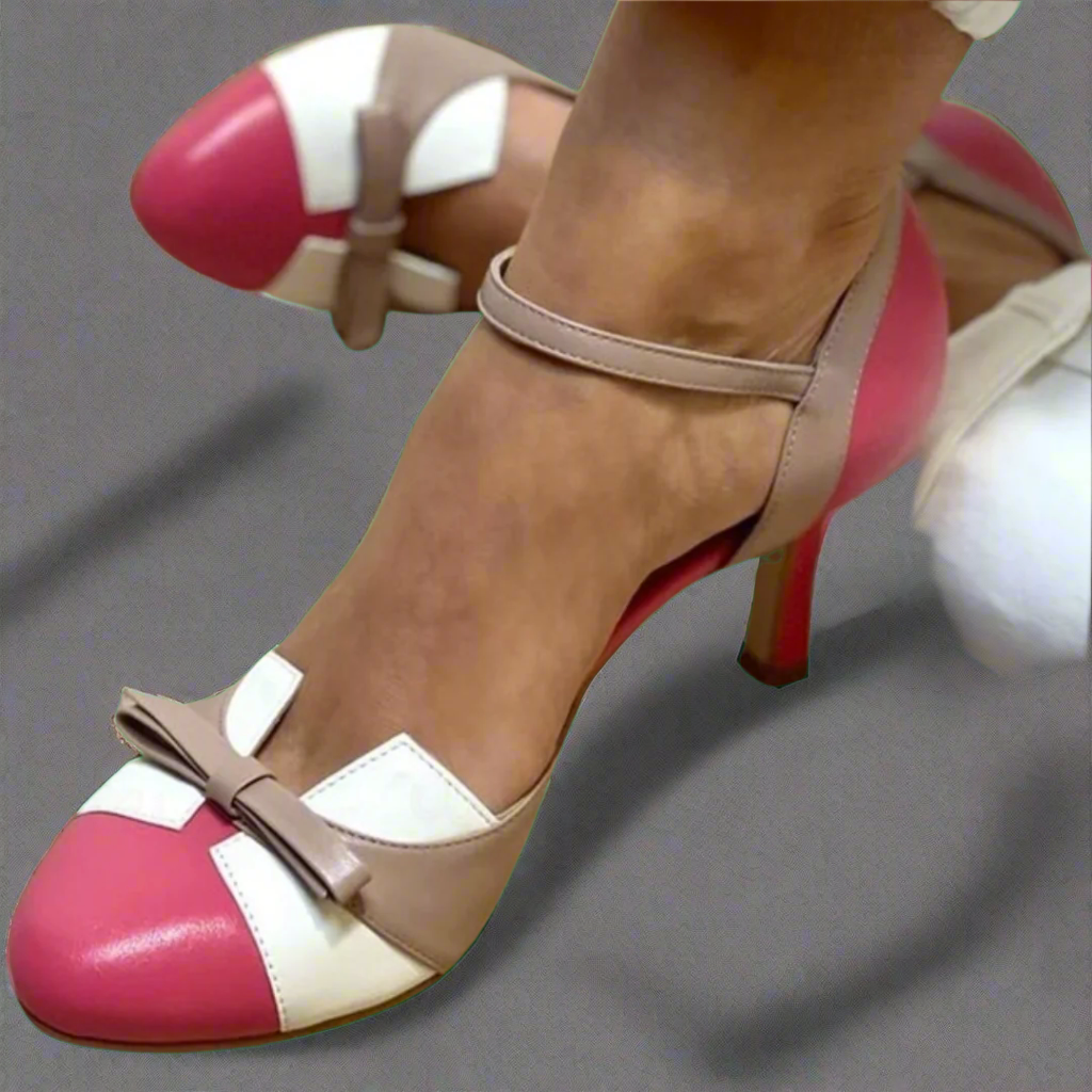 Elegant women's comfort heels with arch support & cushioned insoles, perfect for pain-free, all-day wear. Stylish design.