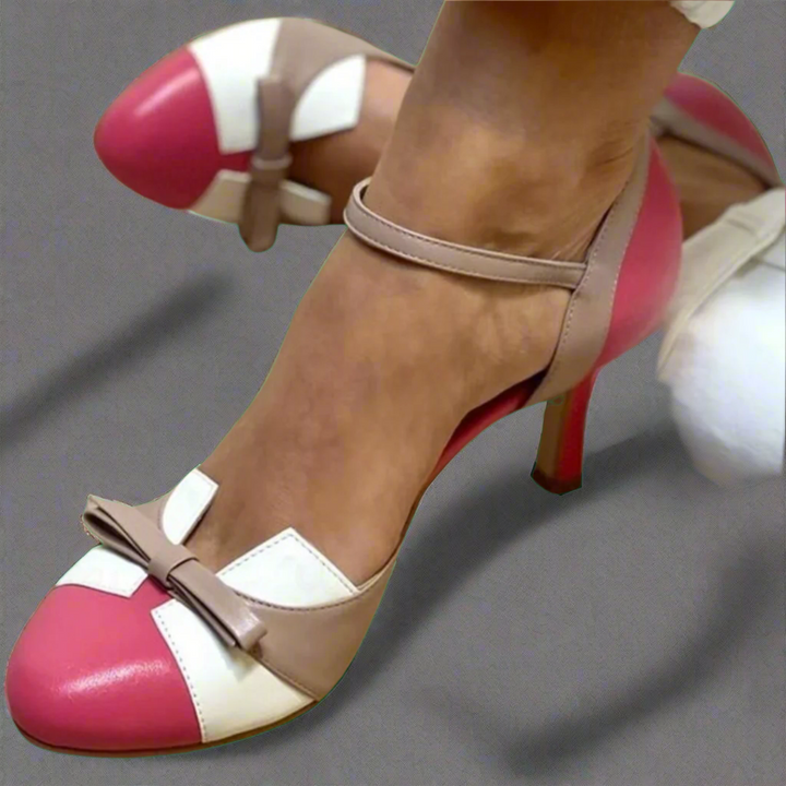 Elegant women's comfort heels with arch support & cushioned insoles, perfect for pain-free, all-day wear. Stylish design.