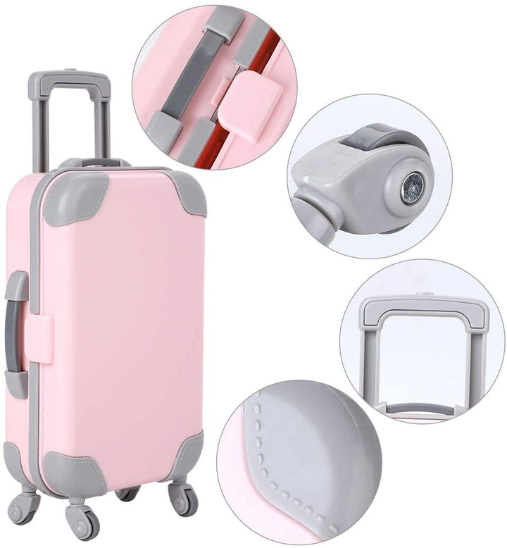 Keep doll clothes & accessories organized with this 18-inch doll travel suitcase, a toy luggage solution.