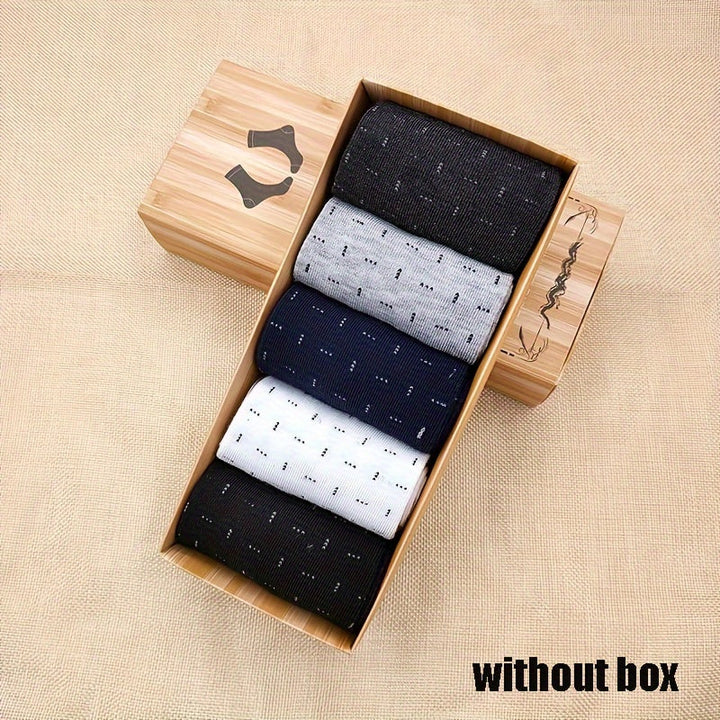 Close-up view of men's comfortable checked socks, showcasing classic pattern & quality.