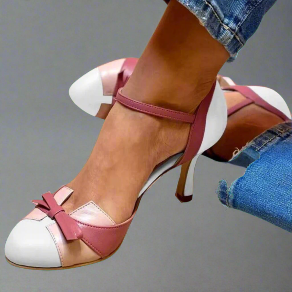 Stylish women's comfort block heels. Features arch support, padded insoles, & slip-resistant sole for elegant footwear.