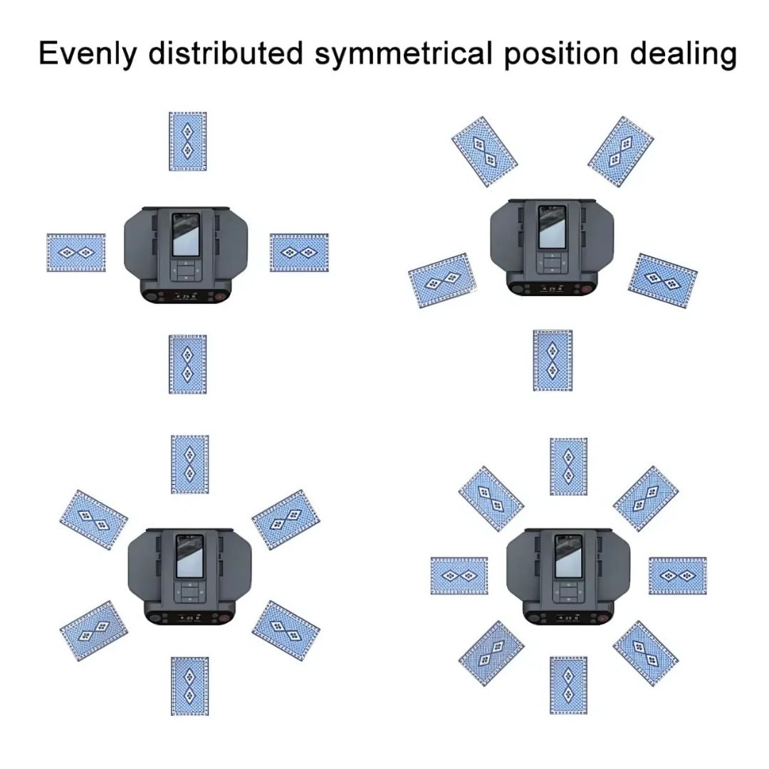 Efficient automatic card shuffler & dealer for smooth blackjack game accessory.