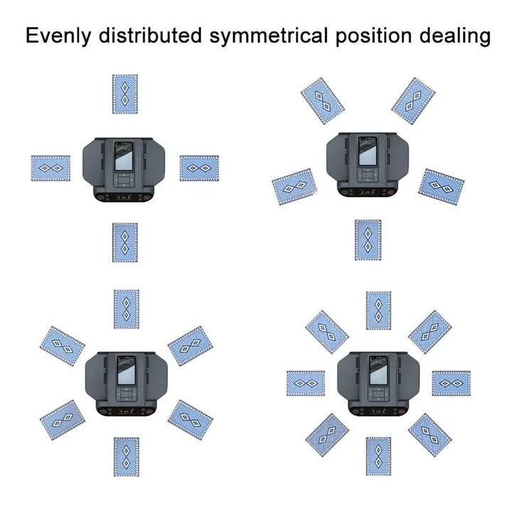Efficient automatic card shuffler & dealer for smooth blackjack game accessory.