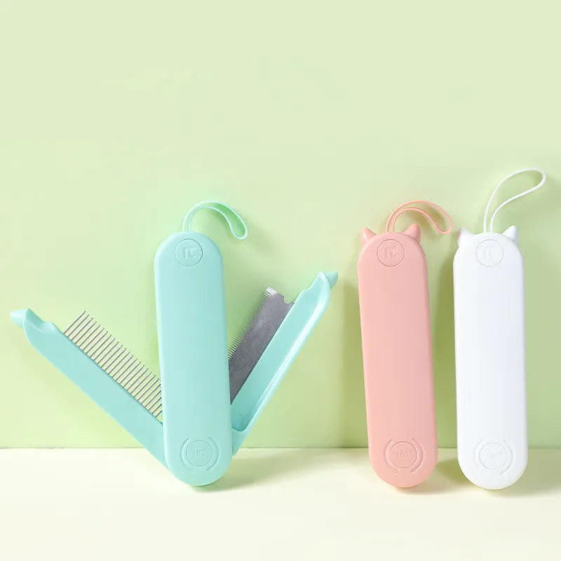 Electric Pet Detangling & Grooming Brush for cats & dogs. Gentle yet effective pet care tool for all fur types.