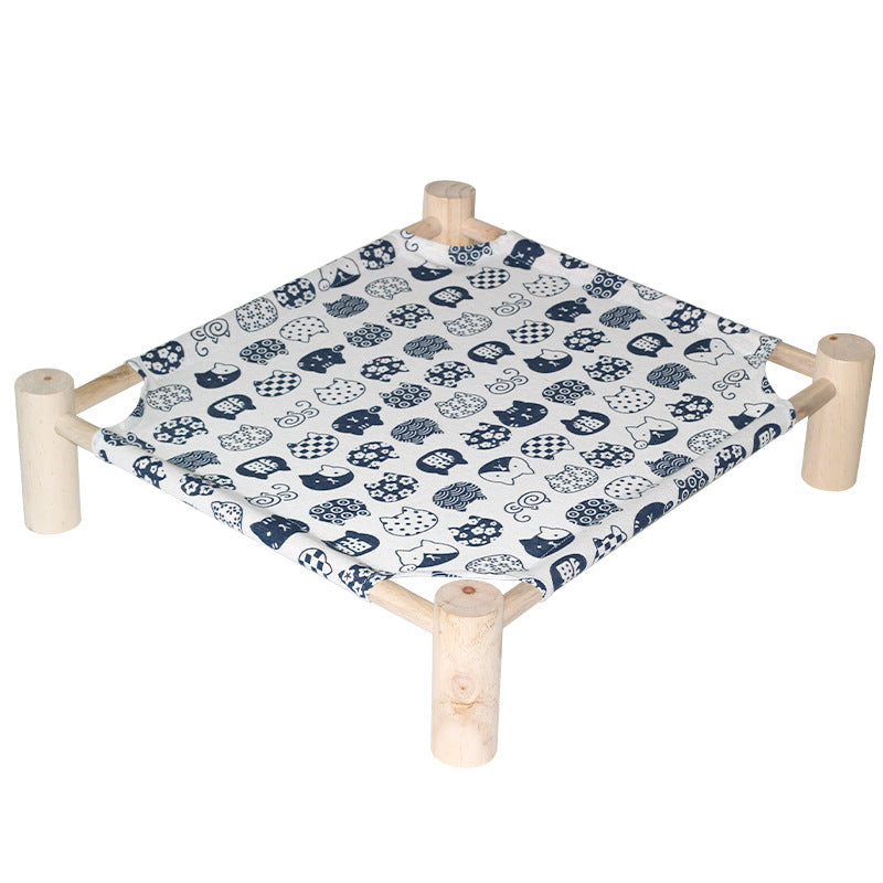 Breathable cat bed, elevated pet hammock for a cool and comfortable feline lounging experience.