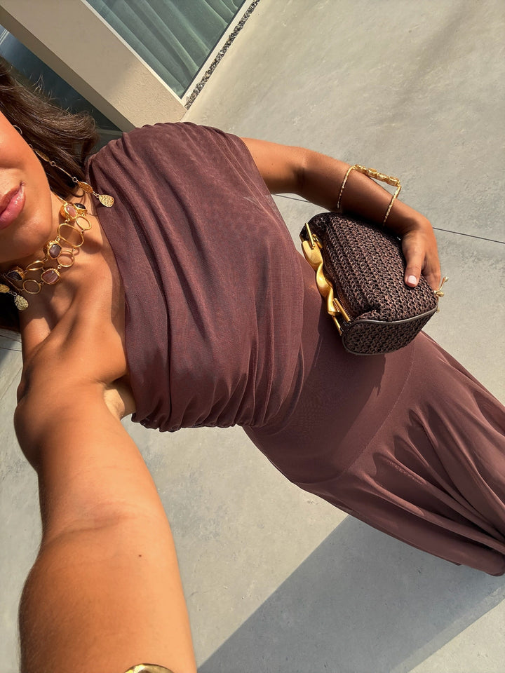 Elegant women's Toledo midi dress, a stylish party outfit for sophisticated occasions.