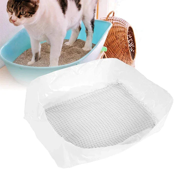Flexible reusable cat litter insert for hygienic, easy clean cat litter management & sustainability.