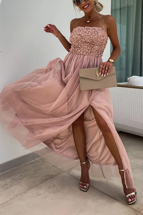 Sleek one-shoulder high-slit maxi dress, a chic choice for women's party and evening fashion.