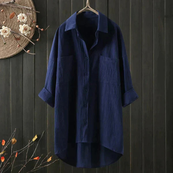 Comfortable women's loose fit blouse. Oversized top for casual, effortless daily style.