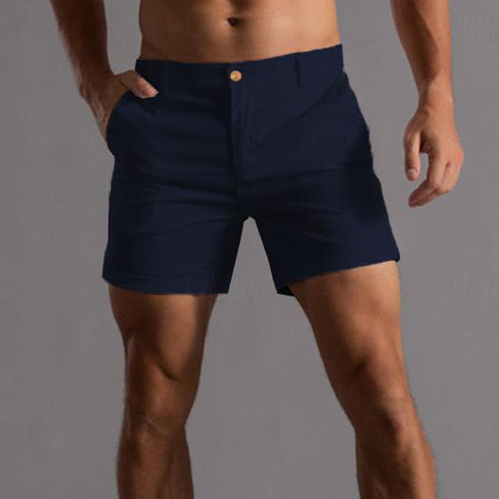 Stylish men's tailored chino shorts, designed for modern fashion & a comfortable fit. Perfect for summer everyday wear.