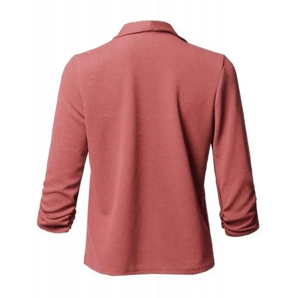 Chic women's open front blazer. Modern, versatile, and lightweight for professional or casual outfits.