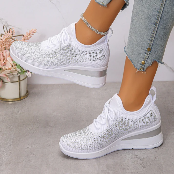 Stylish women's casual sneakers offering superior arch support for active lifestyles.