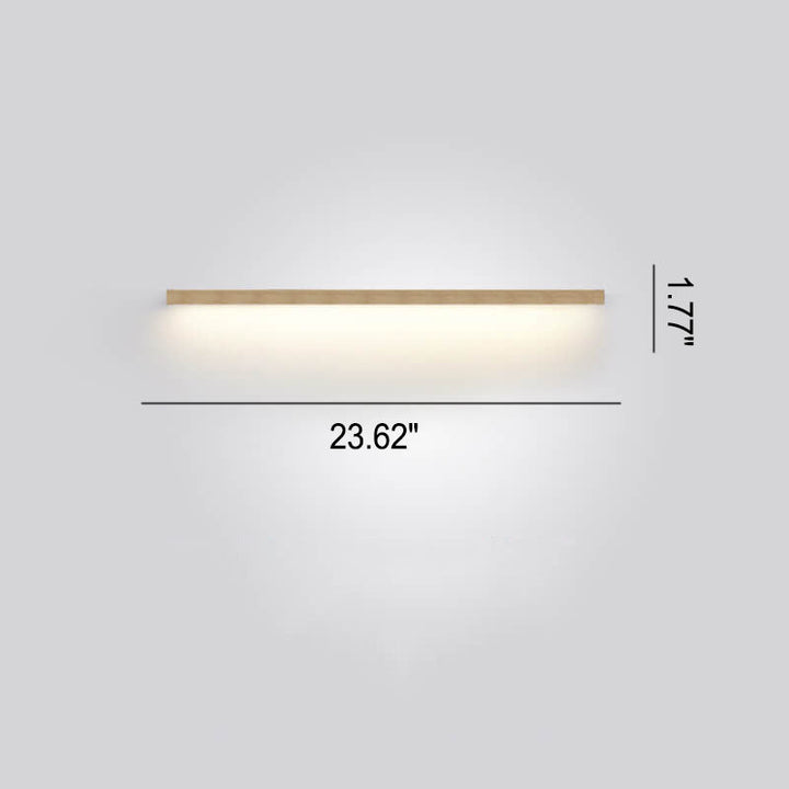 Decorative wooden wall light, enhancing home decor with its modern, minimalist design and ambient glow.