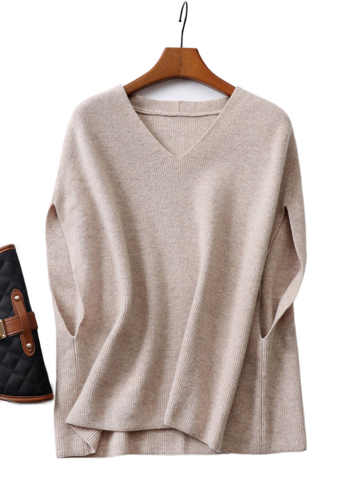 Achieve chic effortless layering with this women's V-neck knit vest, perfect for versatile fashion.