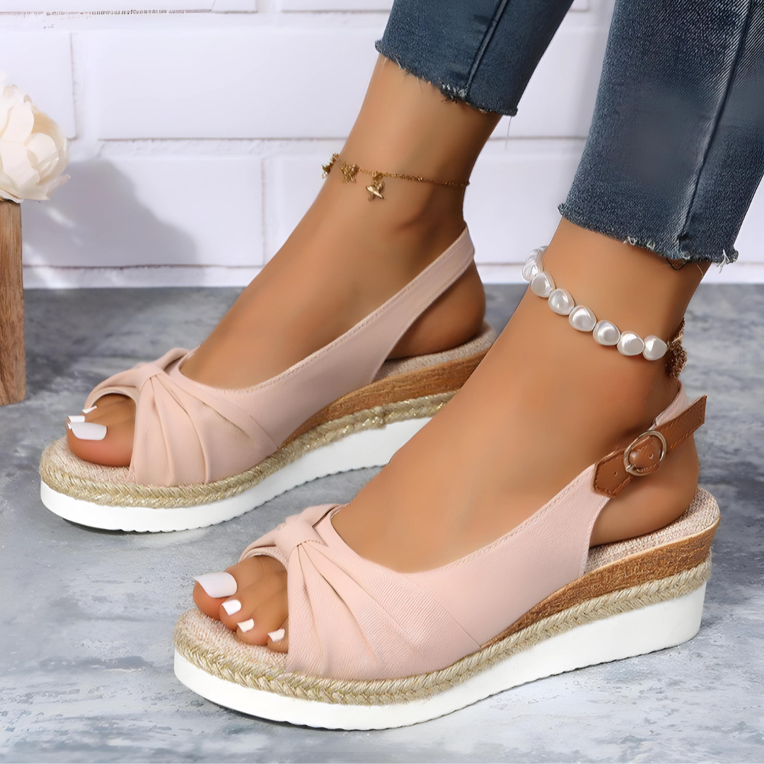 Stylish navy women's sandals with orthopedic comfort for all-day arch support. Chic and practical summer footwear.