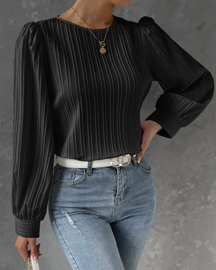 Elegant women's burgundy round neck shirt, a comfortable and stylish addition to any wardrobe.