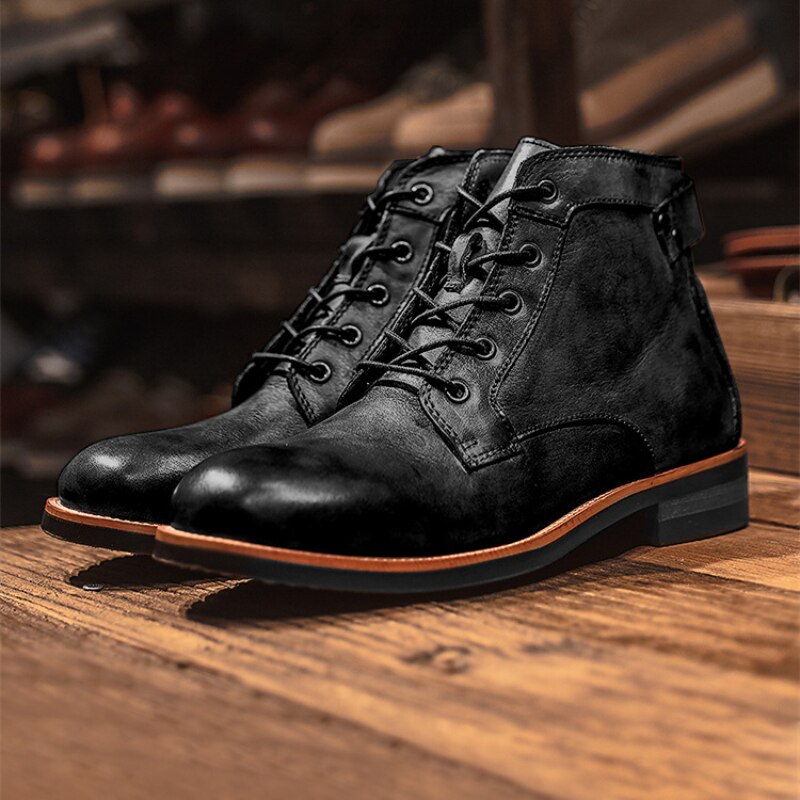 Durable men's orthopedic boots, max comfort & support for daily wear. Great for foot health & casual style.