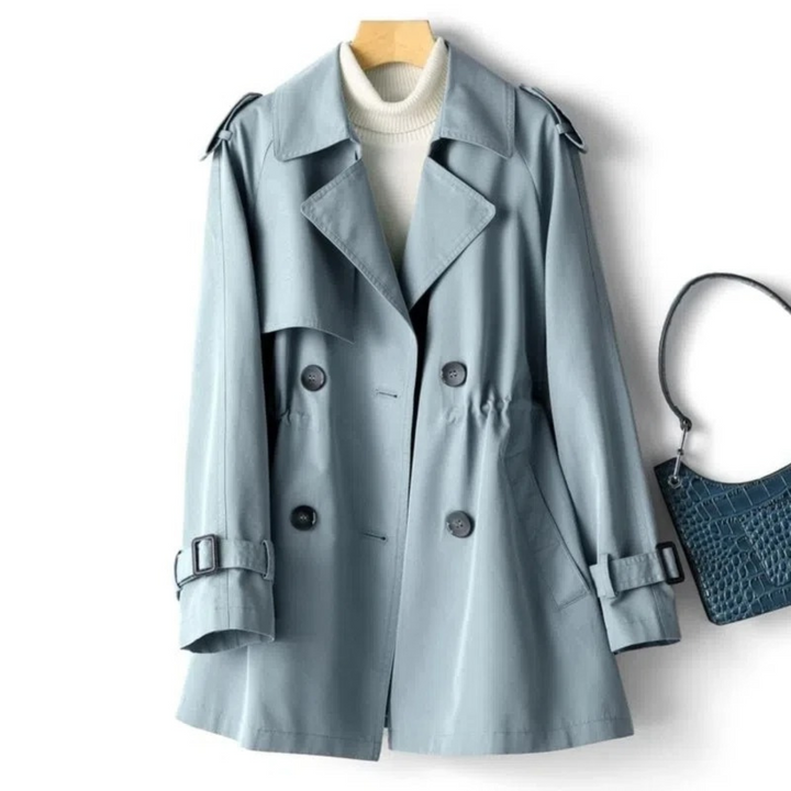 Versatile women's casual trench coat. Comfortable mid-length jacket, ideal for daily wear & elegant outings.