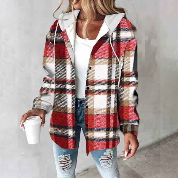 Men's Wanderer flannel shirt jacket, a button-up outerwear piece with a relaxed fit for casual style.