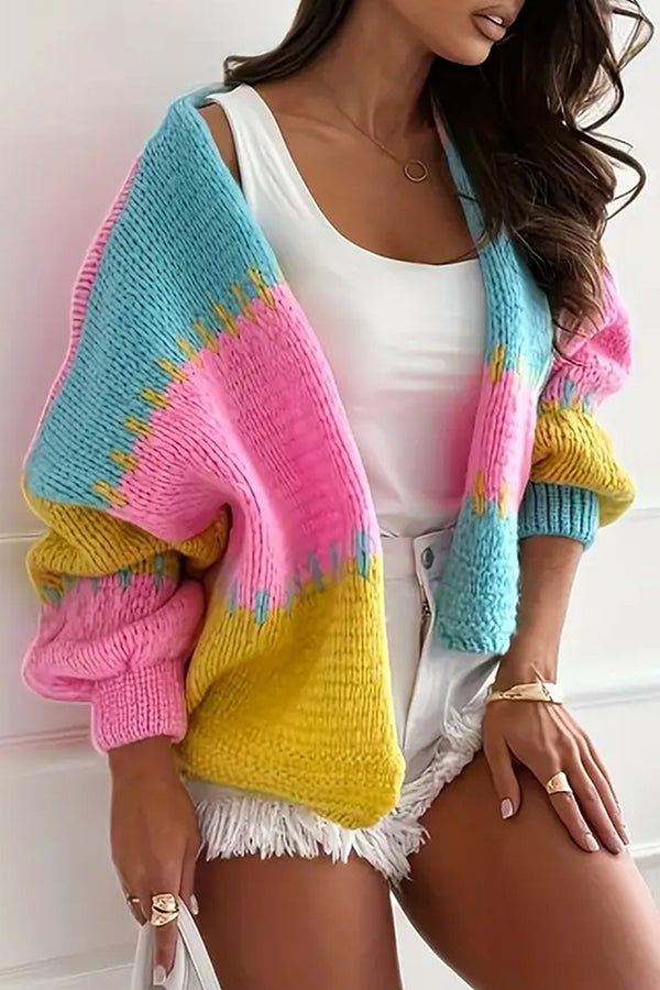 V-neck leisure cardigan for women, long sleeve & relaxed fit, ideal for stylish comfort.
