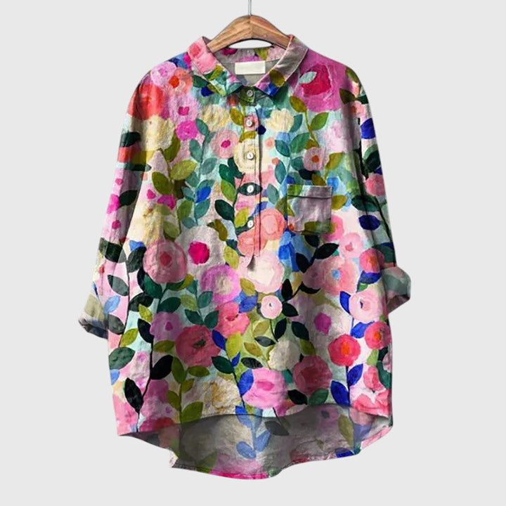Elegant women's everyday blouse, comfortable & versatile for chic casual or office wear.