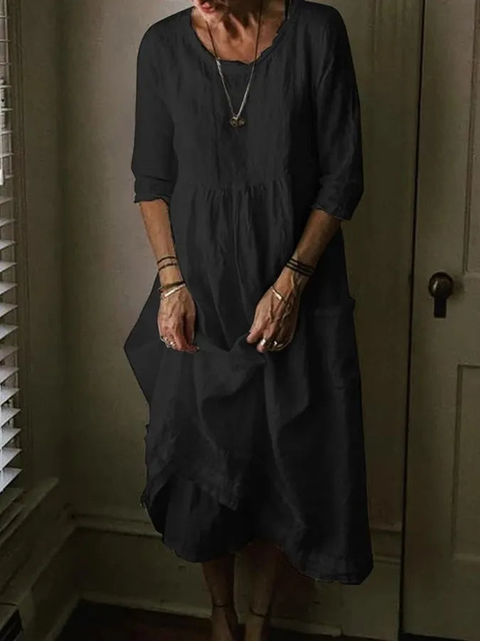 Comfortable women's versatile maxi dress with a flowy silhouette, ideal for effortless everyday style.
