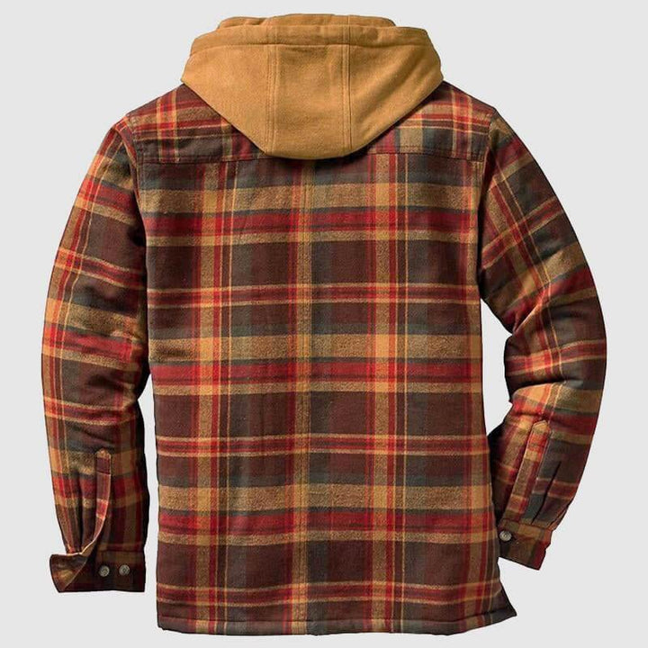 Men's Casual Checkered Jacket - Spring & Fall Regular Fit
