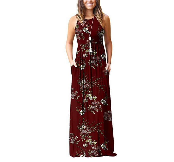 Floral Midi Dress - Breathable & Elegant