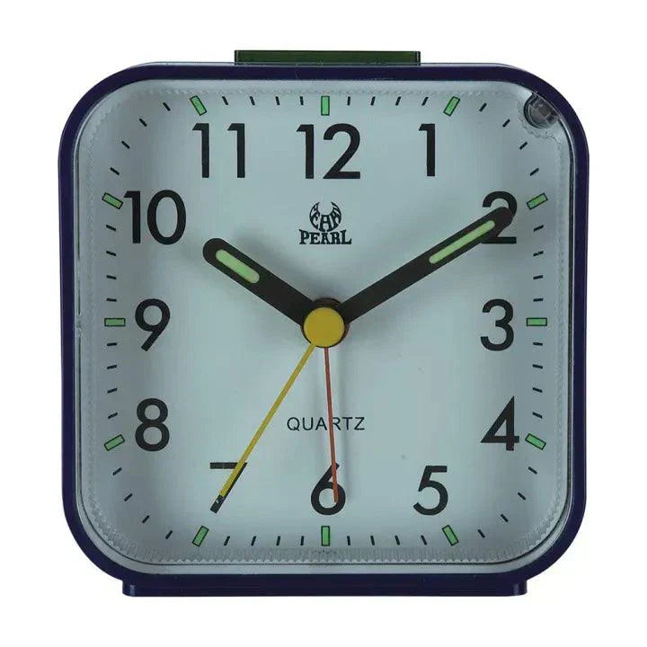 Unisex silent alarm clock with illuminated dial, snooze, and non-ticking movement for a peaceful bedside wake-up.