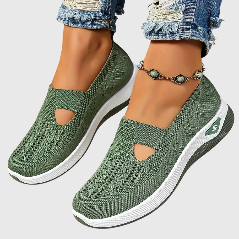 Women's orthopaedic slip-on shoes for comfortable all-day foot support & pain relief.