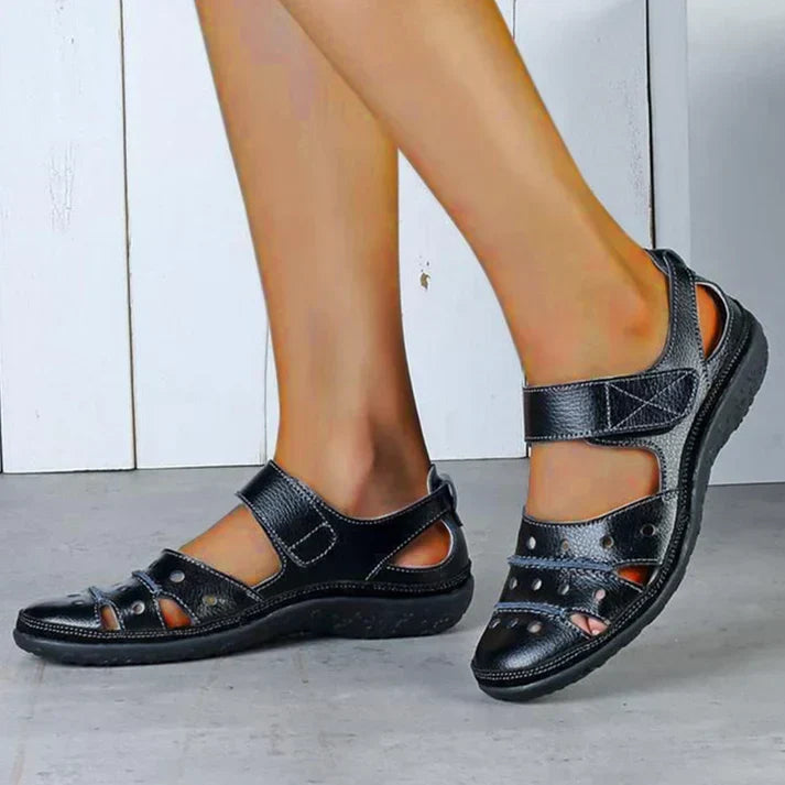 Orthopedic women's sandals with premium arch support, offering all-day comfort for various foot conditions.