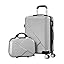 Essential travel luggage set: 2-piece hard shell, integrated TSA lock, & smooth spinner wheels.
