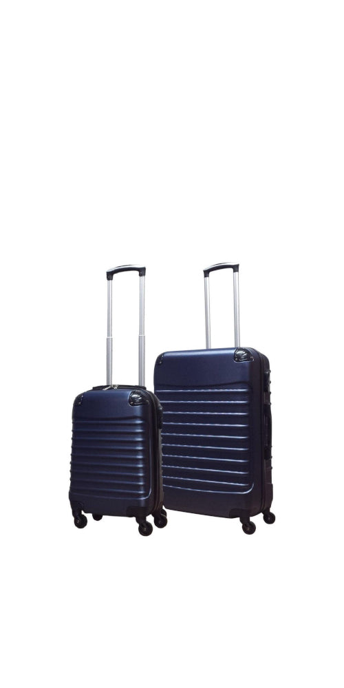 2-piece ABS hard shell luggage set with smooth spinner wheels for easy travel. Durable & secure Palermo suitcases.