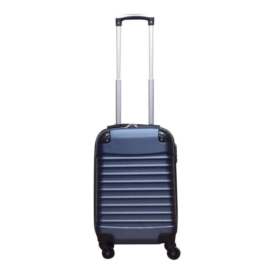 Showcasing a 2-piece ABS hardshell suitcase set. Robust construction & smooth spinner wheels for modern travelers.