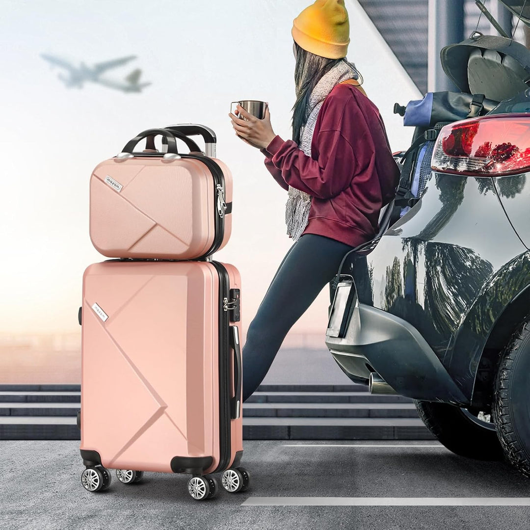 Lightweight JetTrek carry-on set with a small suitcase & trolley bag, perfect for weekend getaways.