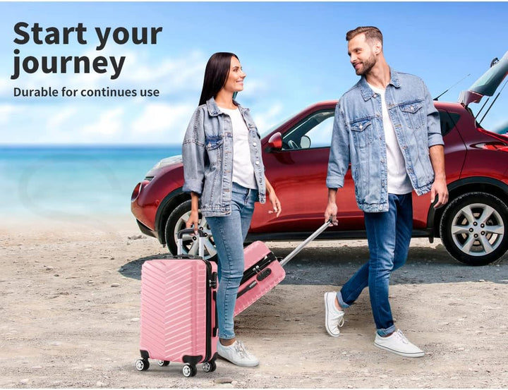 Durable hardshell carry-on luggage, Rosemont 20-inch, with 360° spinner wheels & integrated lock for secure, easy travel.