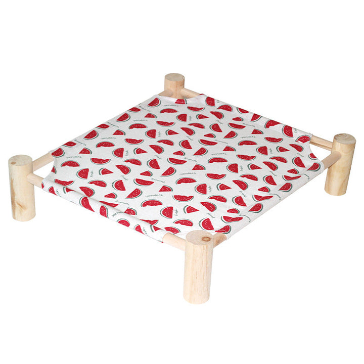 Cooling pet hammock, a must-have cat bed for hot summer days, promotes relaxation & airflow.