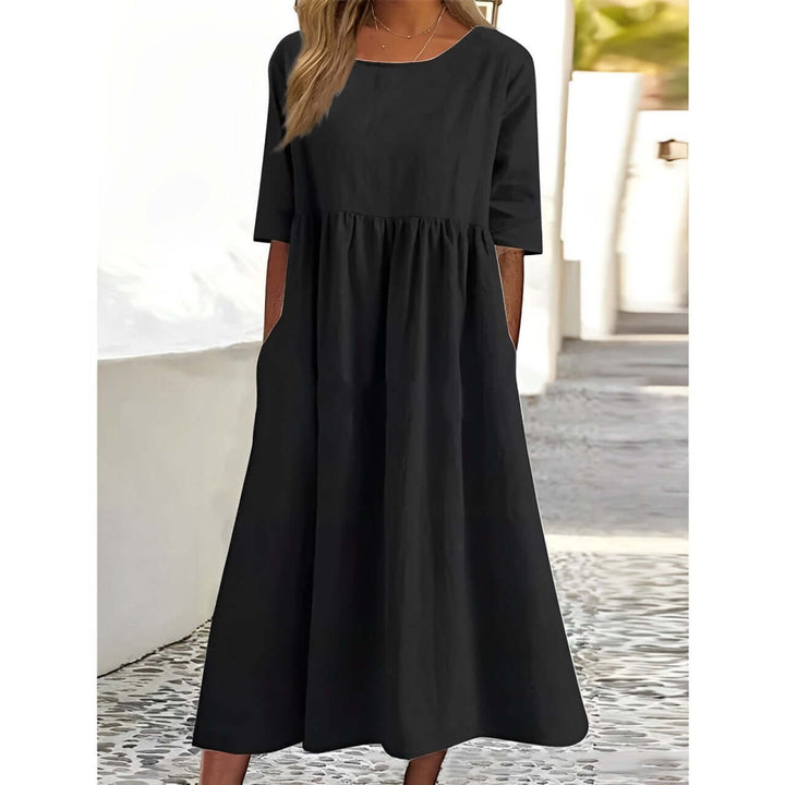 Pleated Midi Dress